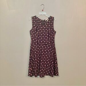 4/$10 - dELiA*s Geometric Print Sleeveless Fit-and-Flare Dress - Navy & Pink
